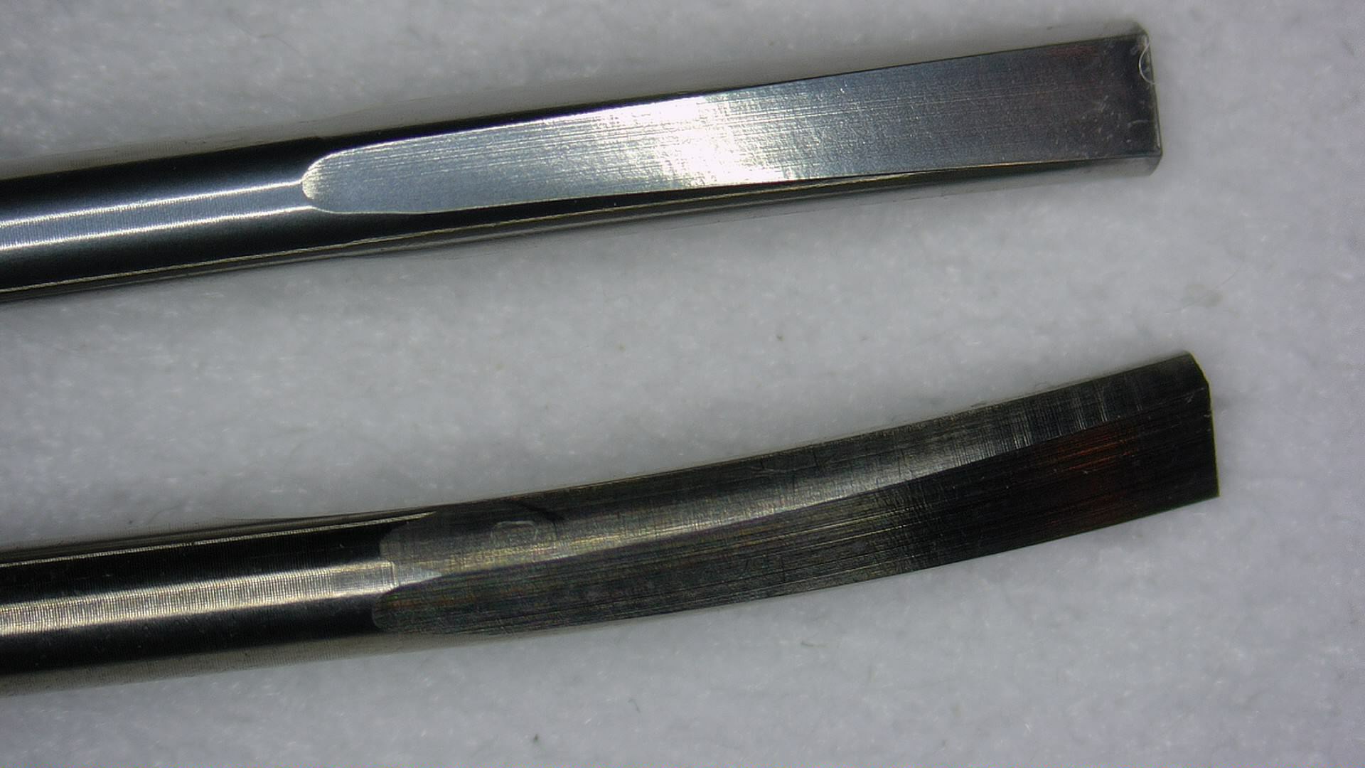 钛合金医用手术刀抛光对比